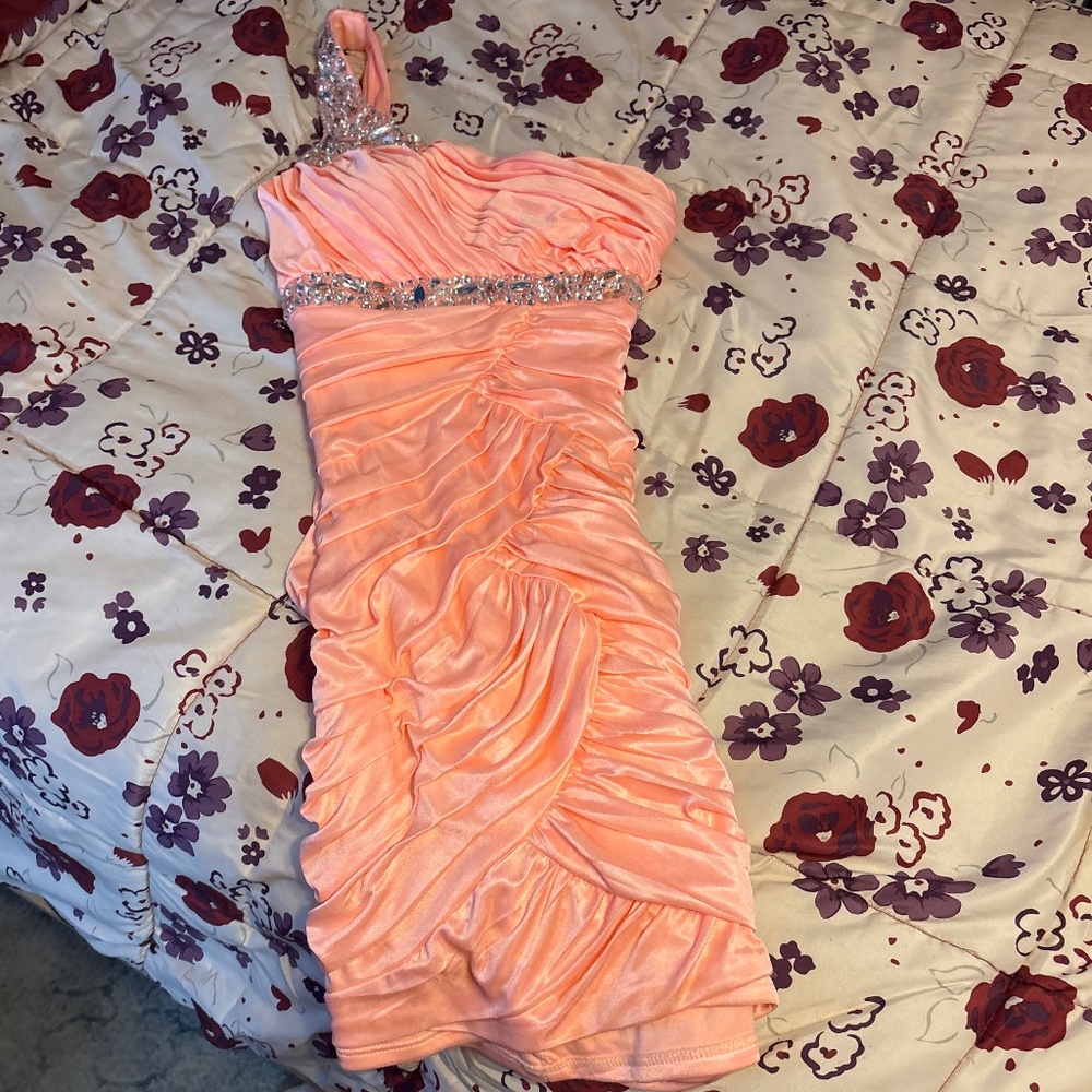 Light pink homecoming formal dress